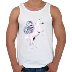 PRINTFASHION Unikornis lepke - Férfi atléta - Fehér