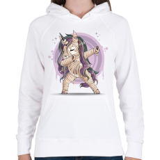 PRINTFASHION Unikornis múmia - Női kapucnis pulóver - Fehér