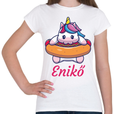 PRINTFASHION Unikornis - Névvel - Női póló - Fehér