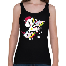 PRINTFASHION unikornis - Női atléta - Fekete női trikó