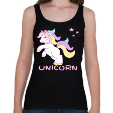 PRINTFASHION unikornis - Női atléta - Fekete női trikó