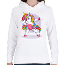 PRINTFASHION Unikornis - Női kapucnis pulóver - Fehér