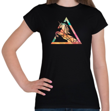 PRINTFASHION Unikornis - Női póló - Fekete