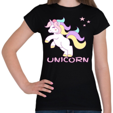PRINTFASHION unikornis - Női póló - Fekete női póló