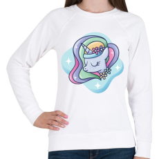 PRINTFASHION Unikornis - Női pulóver - Fehér