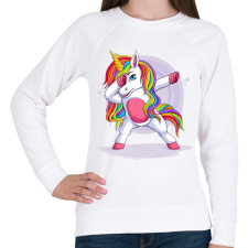 PRINTFASHION Unikornis - Női pulóver - Fehér női pulóver, kardigán