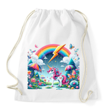 PRINTFASHION Unikornis - Sportzsák, Tornazsák - Fehér tornazsák