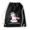 PRINTFASHION unikornis - Sportzsák, Tornazsák - Fekete