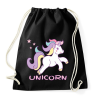 PRINTFASHION unikornis - Sportzsák, Tornazsák - Fekete