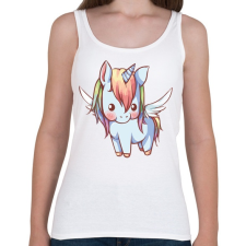 PRINTFASHION Unikornis szárnyakkal - Női atléta - Fehér női trikó