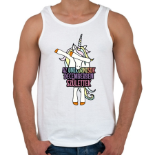 PRINTFASHION Unikornis szülinap december - Férfi atléta - Fehér atléta, trikó