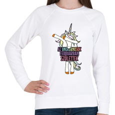 PRINTFASHION Unikornis szülinap február - Női pulóver - Fehér