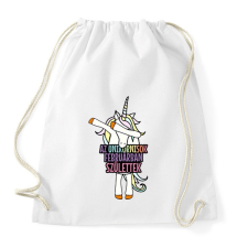 PRINTFASHION Unikornis szülinap február - Sportzsák, Tornazsák - Fehér tornazsák