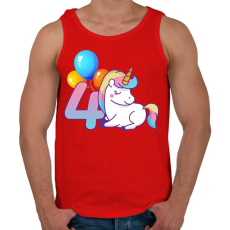 PRINTFASHION Unikornis szülinap! - Férfi atléta - Piros