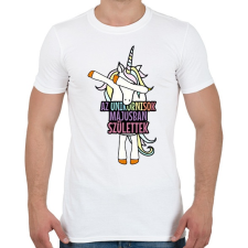 PRINTFASHION Unikornis szülinap május - Férfi póló - Fehér férfi póló