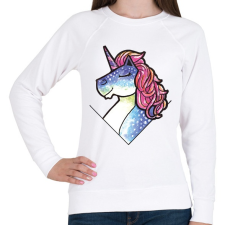 PRINTFASHION Unikornis vízfesték - Női pulóver - Fehér női pulóver, kardigán
