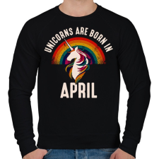 PRINTFASHION Unikornisok áprilisban születnek - Férfi pulóver - Fekete férfi pulóver, kardigán