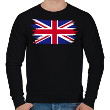 PRINTFASHION united kingdom flag  - Férfi pulóver - Fekete férfi pulóver, kardigán