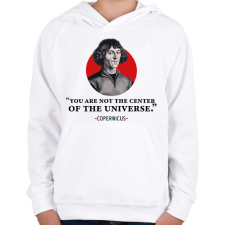 PRINTFASHION Universe - Copernicus - Gyerek kapucnis pulóver - Fehér gyerek pulóver, kardigán