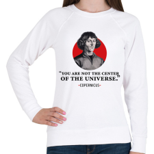 PRINTFASHION Universe - Copernicus - Női pulóver - Fehér női pulóver, kardigán