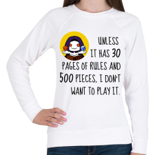 PRINTFASHION Unless it has 30 rules - Női pulóver - Fehér női pulóver, kardigán