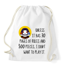 PRINTFASHION Unless it has 30 rules - Sportzsák, Tornazsák - Fehér tornazsák