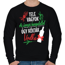 PRINTFASHION Ünnepi hangulat - Férfi pulóver - Fekete férfi pulóver, kardigán