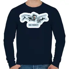 PRINTFASHION UNO No Mercy - Férfi pulóver - Sötétkék férfi pulóver, kardigán