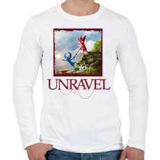 PRINTFASHION Unravel - Férfi hosszú ujjú póló - Fehér