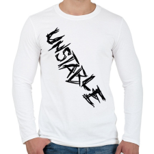 PRINTFASHION Unstable - Férfi hosszú ujjú póló - Fehér férfi póló