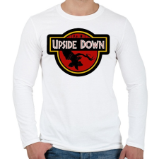PRINTFASHION Upside Down - Férfi hosszú ujjú póló - Fehér férfi póló