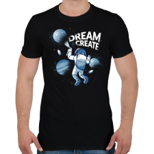 PRINTFASHION Űr graffiti - Férfi póló - Fekete férfi póló