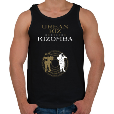 PRINTFASHION Urbankiz Kizomba dancer S0208 gold-white - Férfi atléta - Fekete