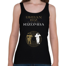 PRINTFASHION Urbankiz Kizomba dancer S0208 gold-white - Női atléta - Fekete női trikó