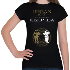PRINTFASHION Urbankiz Kizomba dancer S0208 gold-white - Női póló - Fekete női póló