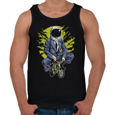 PRINTFASHION Űrbiciklis - Férfi atléta - Fekete