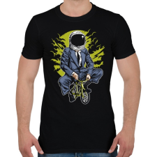 PRINTFASHION Űrbiciklis - Férfi póló - Fekete férfi póló