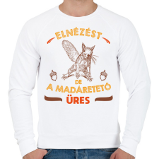 PRINTFASHION Üres madáretető - Férfi pulóver - Fehér férfi pulóver, kardigán