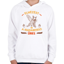 PRINTFASHION Üres madáretető - Gyerek kapucnis pulóver - Fehér gyerek pulóver, kardigán