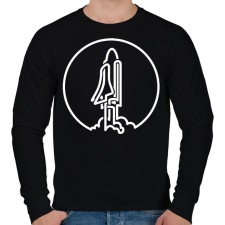 PRINTFASHION Űrhajó - Férfi pulóver - Fekete férfi pulóver, kardigán