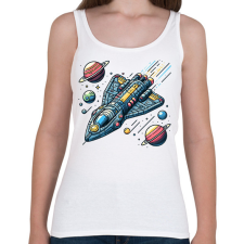 PRINTFASHION Ürhajó - Női atléta - Fehér női trikó