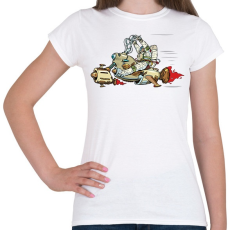 PRINTFASHION Űrhajós a motoron - Női póló - Fehér