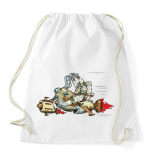 PRINTFASHION Űrhajós a motoron - Sportzsák, Tornazsák - Fehér tornazsák