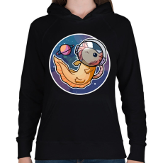 PRINTFASHION Űrhajós axolotl - Női kapucnis pulóver - Fekete