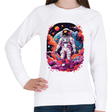 PRINTFASHION Űrhajós az űrben - Női pulóver - Fehér női pulóver, kardigán