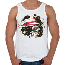 PRINTFASHION Űrhajós cica - Férfi atléta - Fehér atléta, trikó