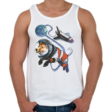 PRINTFASHION Űrhajós corgi - Férfi atléta - Fehér atléta, trikó