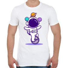 PRINTFASHION Űrhajós  - Férfi póló - Fehér férfi póló