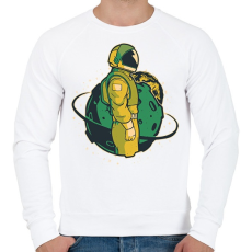 PRINTFASHION Űrhajós - Férfi pulóver - Fehér