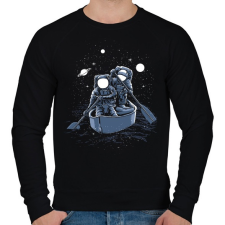 PRINTFASHION Űrhajós - Férfi pulóver - Fekete férfi pulóver, kardigán